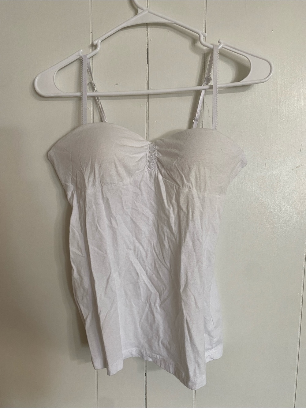 Vintage LEI White Women's Bustier Cami Top - Juniors XL